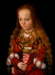 Lucas Cranach d.Ä. - Porträt einer sächsischen Prinzessin. Free illustration for personal and commercial use.