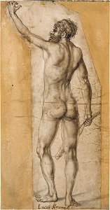 Lucas Cranach d.Ä. - Rückenakt eines stehenden Mannes