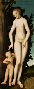 Lucas Cranach d.Ä. - Venus mit Cupido als Honigdieb (private Sammlung). Free illustration for personal and commercial use.
