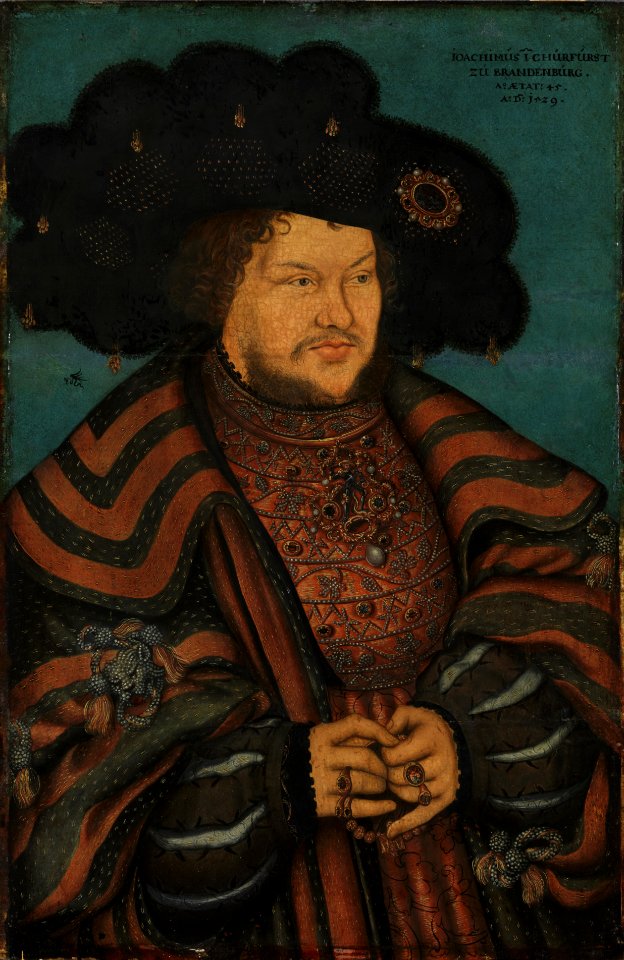 Lucas Cranach d.Ä. - Bildnis des Kurfürsten Joachim I. Nestor von Brandenburg (Staatsgalerie Aschaffenburg)