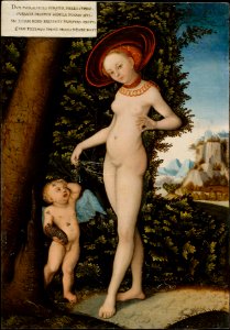 Lucas Cranach d. Ä. - Venus mit Amor als Honigdieb (Metropolitan Museum of Art). Free illustration for personal and commercial use.