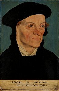 Lucas Cranach d.Ä. - Bildnis des Georg Spalatin, 1537 (Kunsthalle Karlsruhe)