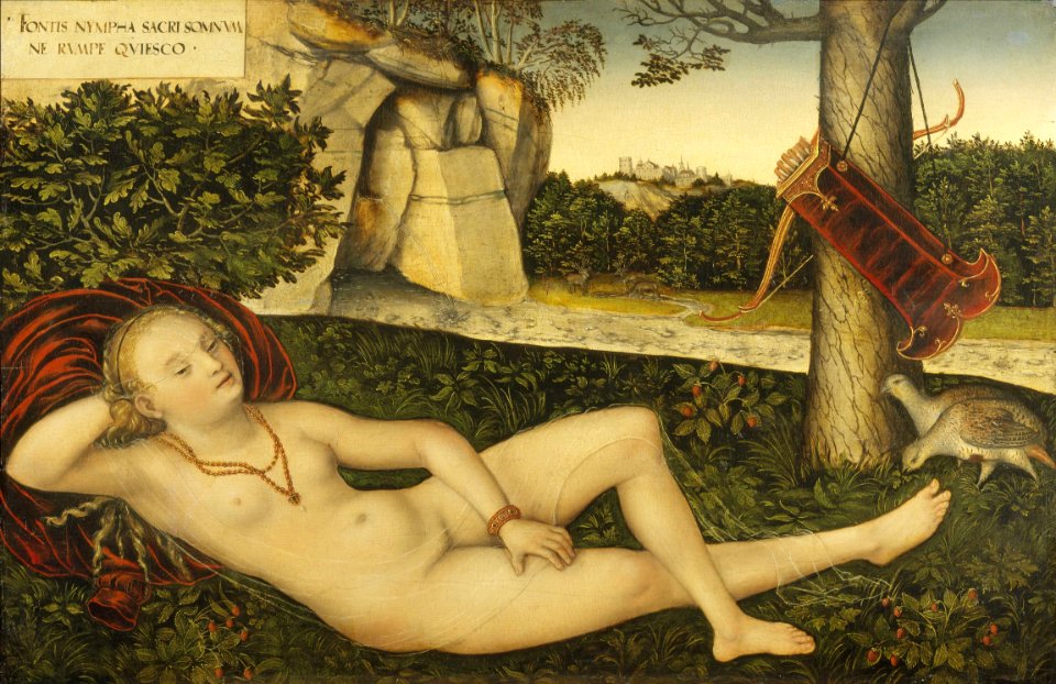 Lucas Cranach (I) - Nymph at the source - Musée des beaux-arts et d'archéologie de Besançon