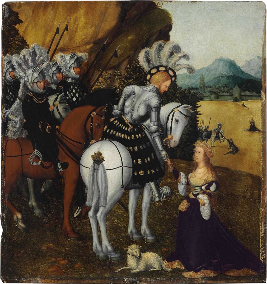 Umkreis Lucas Cranach d.A. - Kaiser Maximilian I. als heiliger Georg