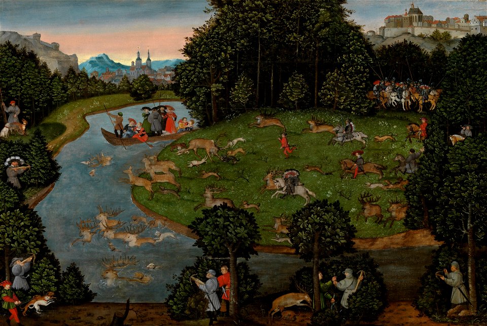 Lucas Cranach d.Ä. - Die Hirschjagd, 1529 (Burrell Collection)