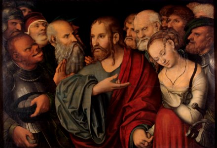 Cranach the Younger, Lucas - Christ and the adulteress