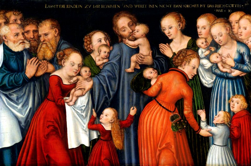 Lucas Cranach d.J. - Christus segnet die Kinder (ca.1540)