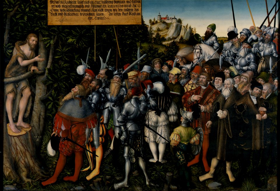 Lucas Cranach d.J. - Die Predigt Johannes des Täufers (Herzog Anton Ulrich-Museum)