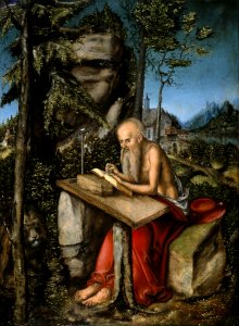Lucas Cranach d.Ä. - Der heilige Hieronymus in felsiger Landschaft (ca.1515, Berlin)