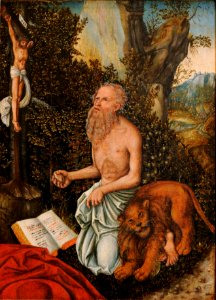 Lucas Cranach d.Ä. - Der heilige Hieronymus (ca.1515-18, Veste Coburg). Free illustration for personal and commercial use.
