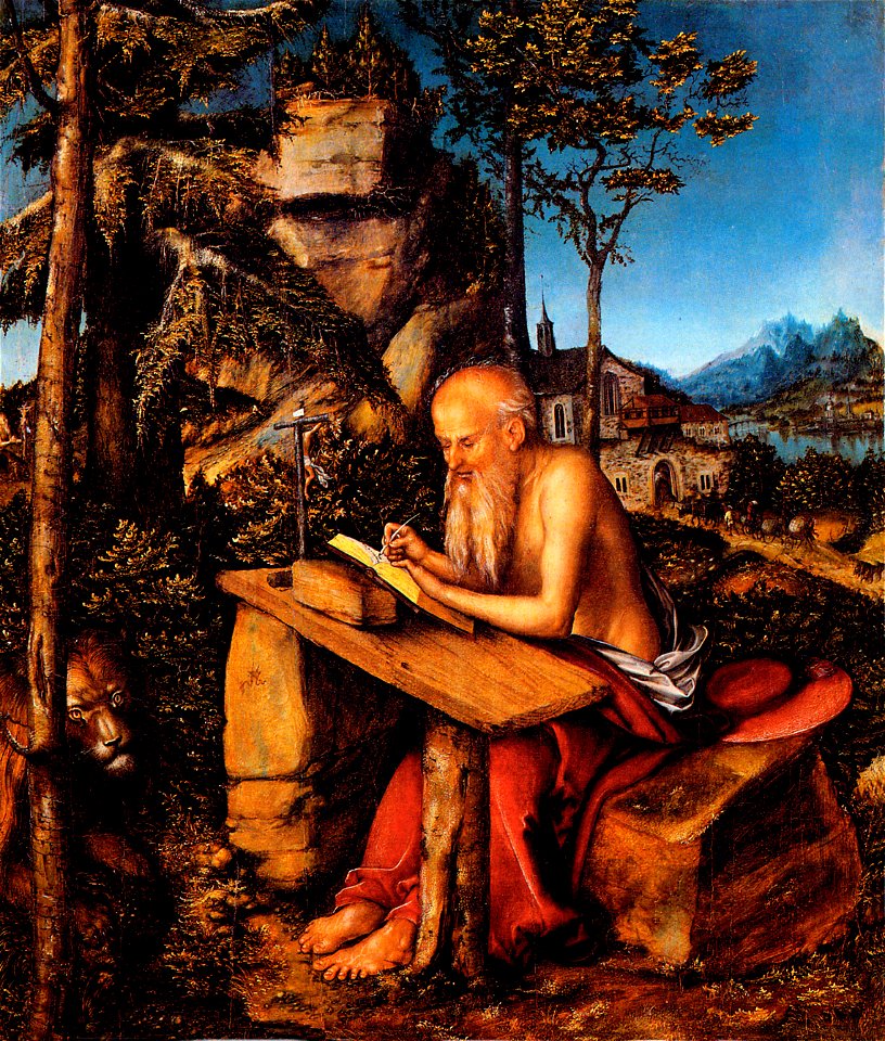 Lucas Cranach d.Ä. - Der heilige Hieronymus (ca.1515, Mexico City). Free illustration for personal and commercial use.