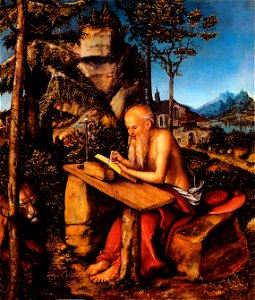 Lucas Cranach d.Ä. - Der heilige Hieronymus (ca.1515, Mexico City). Free illustration for personal and commercial use.