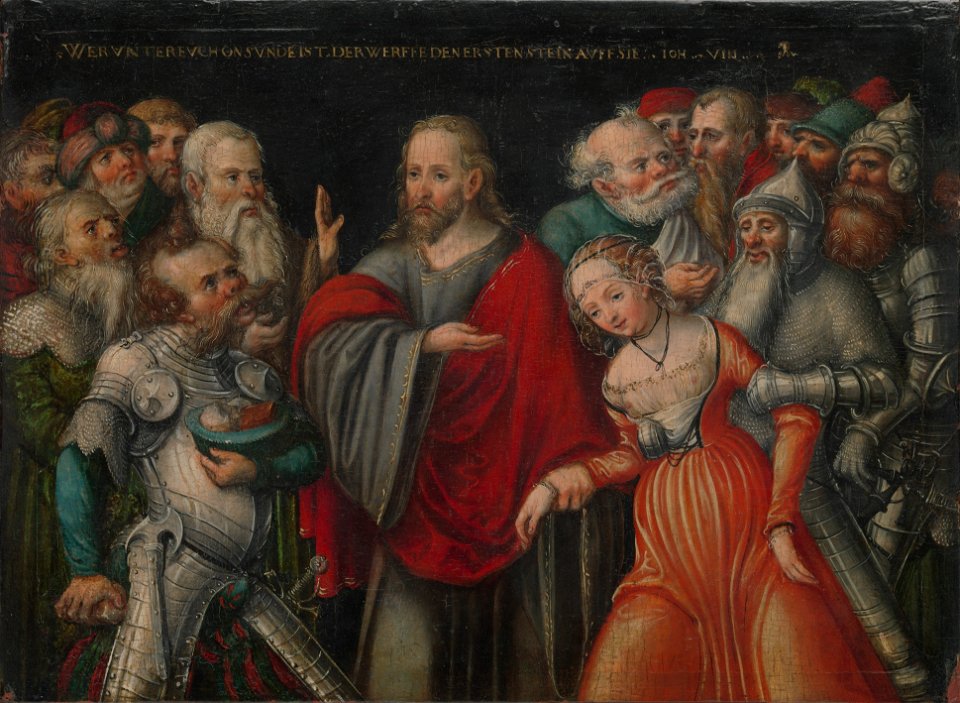 Lucas Cranach d.J. - Christus und die Ehebrecherin (Metropolitan Museum of Art)