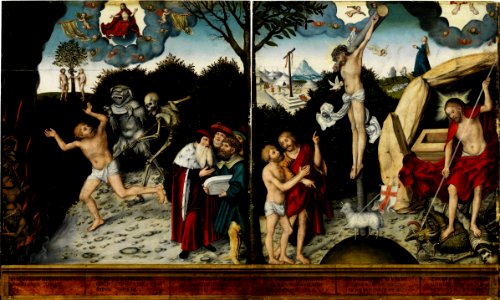 Lucas Cranach d.Ä. - Allegorie auf Gesetz und Gnade (Germanisches Nationalmuseum)