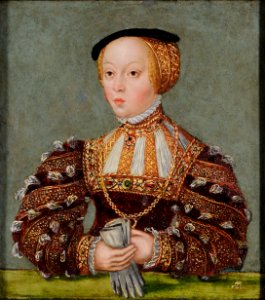Workshop of Lucas Cranach (II) - Elisabetha Austriaca (Czartoryski Museum)