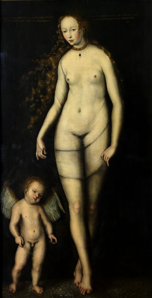 Lucas Cranach d.Ä. - Venus mit Amor (Niedersächsisches Landesmuseum)