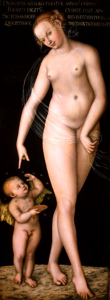 Cranach, Lucas d. Ä. - Venus und Amor als Honigdieb (Gemäldegalerie Berlin)