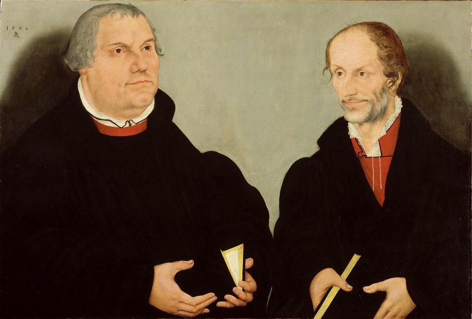 Lucas Cranach (II) - Martin Luther & Philipp Melanchthon (1558)