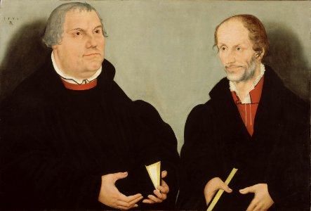 Lucas Cranach (II) - Martin Luther & Philipp Melanchthon (1558)