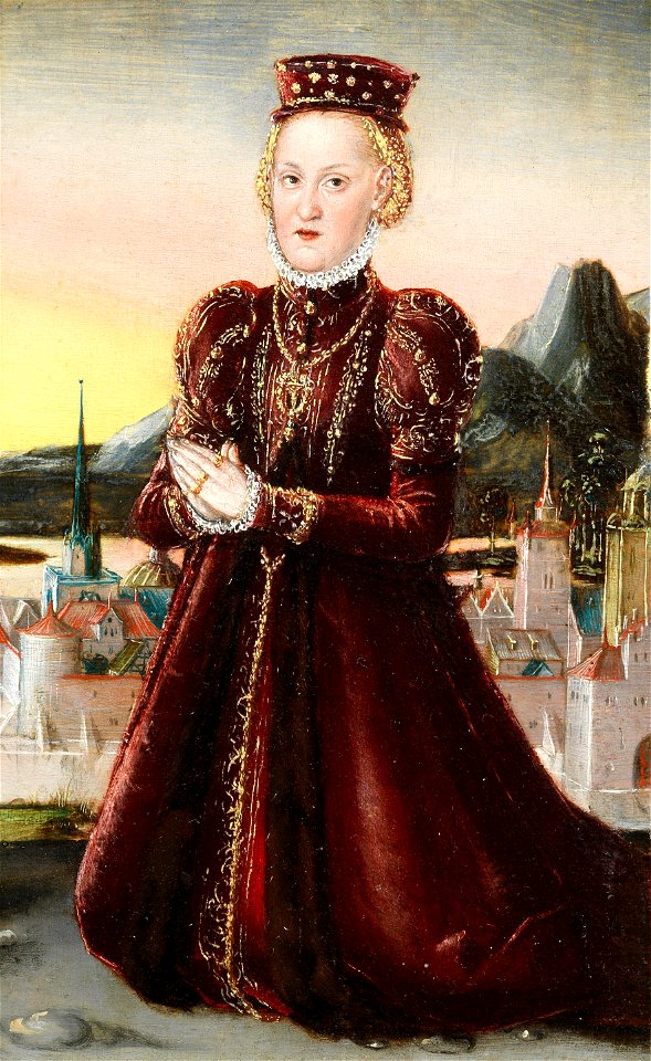 Lucas Cranach d.J. - Bildnis Prinzessin Agnes Gräfin Barby