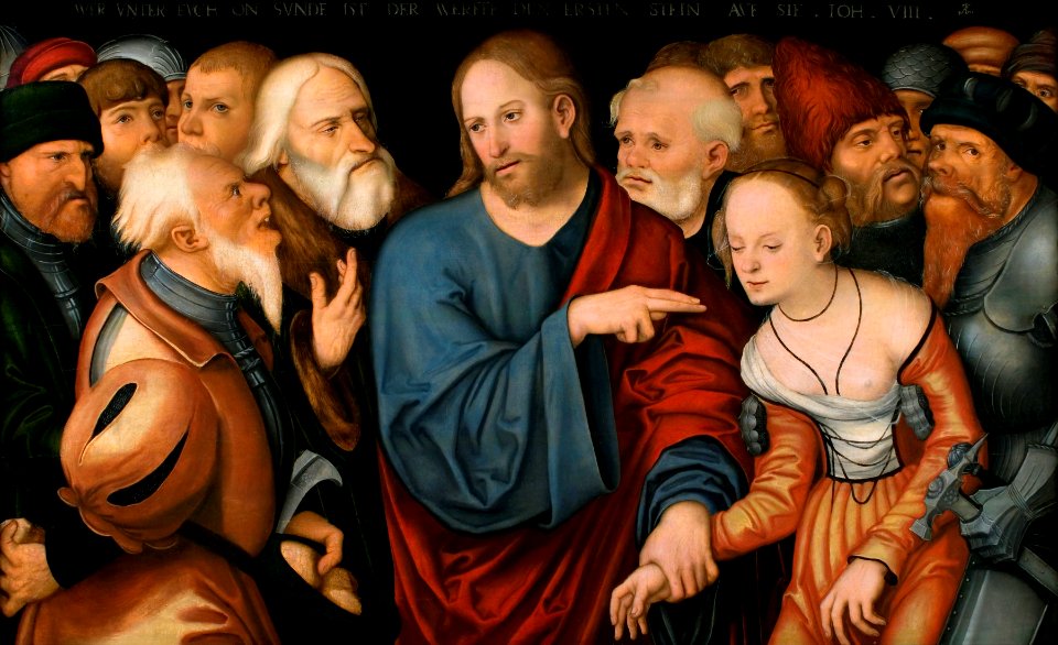 Lucas Cranach d. J. - Christus und die Ehebrecherin (Chrysler Museum of Art)