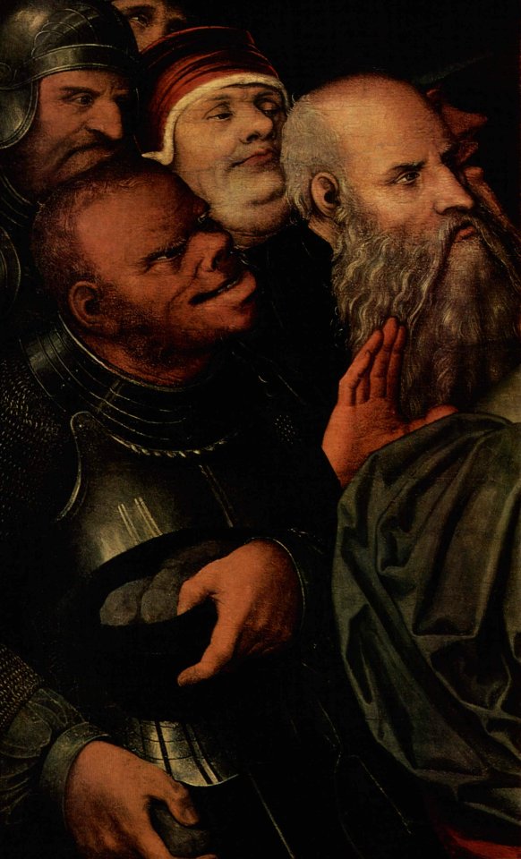 Cranach the Younger, Lucas - Christ and the adulteress - detail
