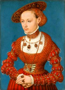 Lucas Cranach (II) - Agnes von Hayn - Staatsgalerie Stuttgart. Free illustration for personal and commercial use.