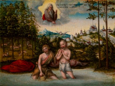 Lucas Cranach (II) - Taufe Christi (Cleveland Museum of Art)