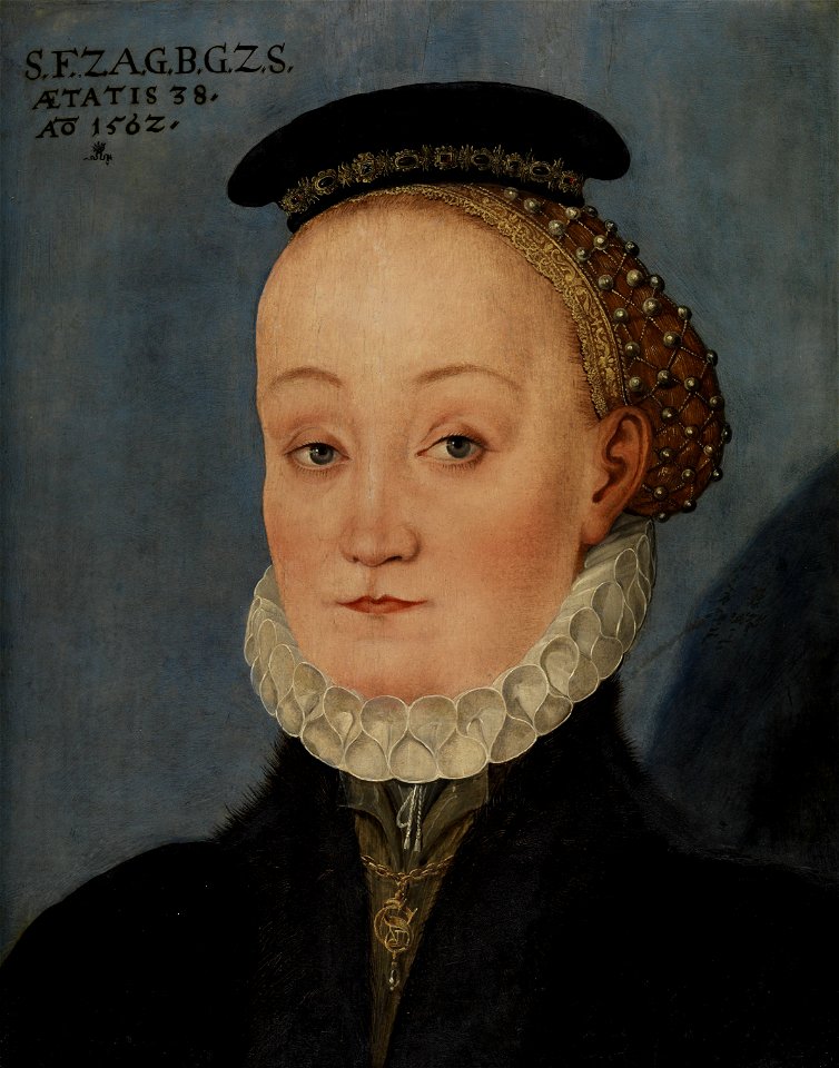 Lucas Cranach d.J. - Porträt der Lucretia Freifrau von Berlepsch