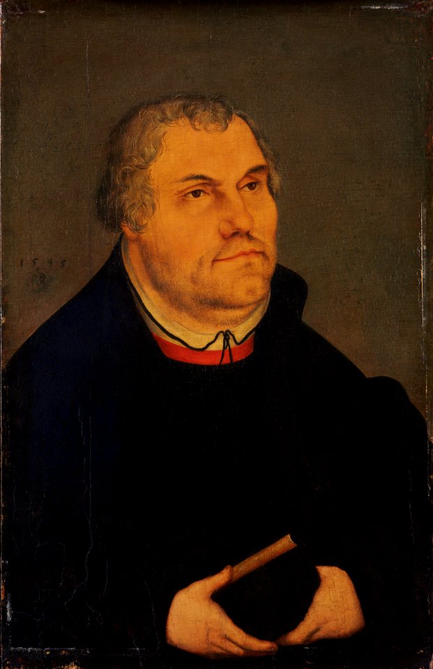 Lucas Cranach d.J. (Werkst.) - Bildnis des Martin Luther