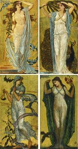 Walter T. Crane - Morn, Noon, Eve, Night (1891)