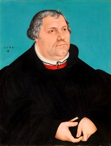 Lucas Cranach (II) - Bildnis Martin Luther (1546)