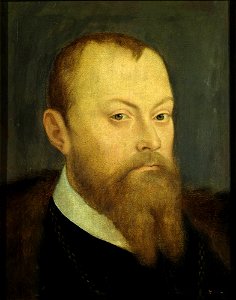 Lucas Cranach d. J. - Kurfürst Moritz von Sachsen (ca. 1550). Free illustration for personal and commercial use.