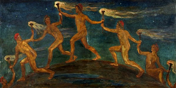 Walter Crane - Race of Hero Spirits Pass