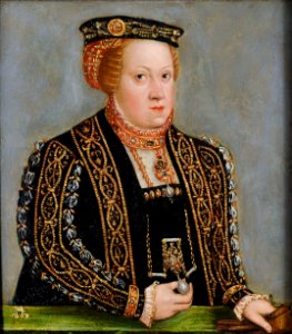 Workshop of Lucas Cranach (II) - Catharina Austriaca (Czartoryski Museum)