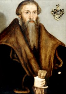 Lucas Cranach II - Bildnis des sächsischen Juristen Leonhard Badehorn