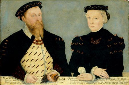 Lucas Cranach d. J. - Kurfürst Moritz von Sachsen und seine Gemahlin Agnes (1559)