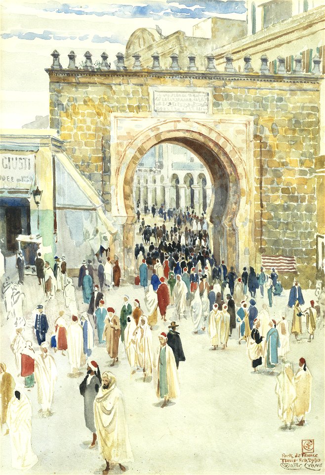 Walter T. Crane - Porte de France Tunis (1910)