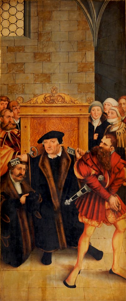 Lucas Cranach d.J. - Reformationsaltar, St. Marien zu Wittenberg, rechter Flügel