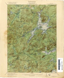 Cranberry Lake New York USGS topo map 1919. Free illustration for personal and commercial use.