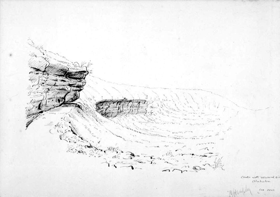 Crater with recurved side, Otahuhu. A-147-010