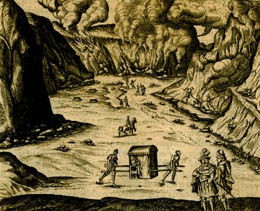 Crater in the Phlegrean fields - Sandys George - 1615. Free illustration for personal and commercial use.