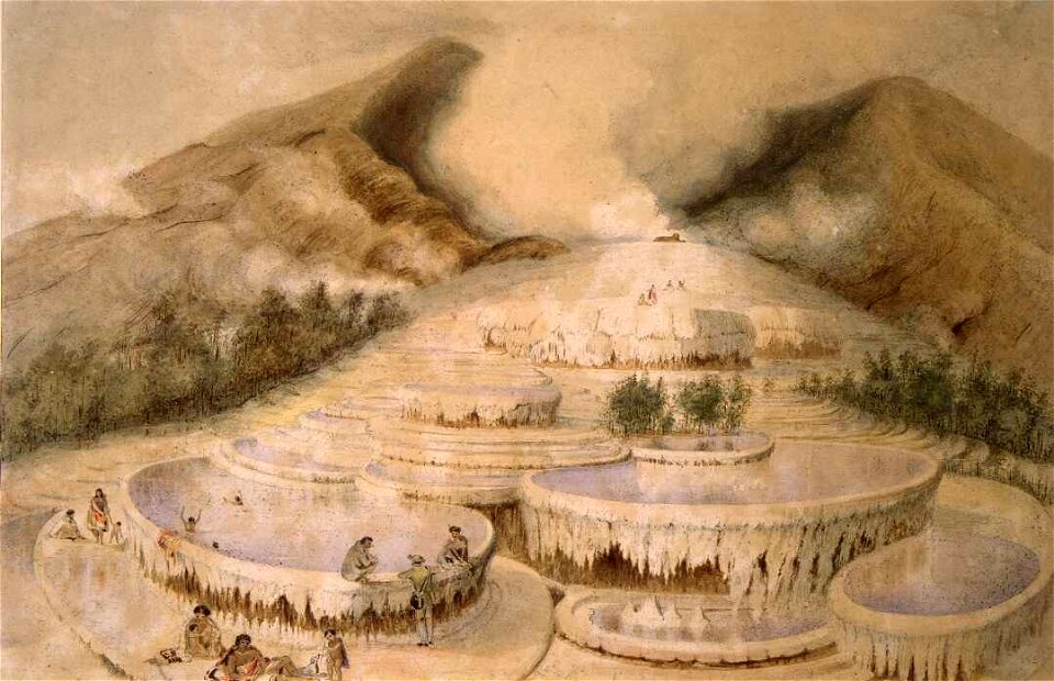 Crater of White Terrace. C-025-017