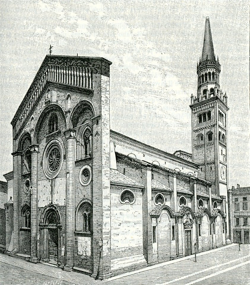 Crema il Duomo xilografia