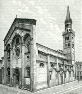 Crema il Duomo xilografia