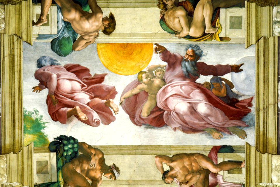 Creación del sol, luna y planetas