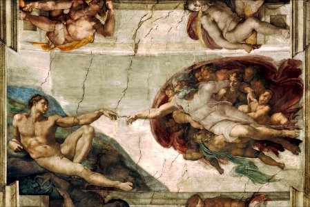 Creation of Adam Michelangelo. Free illustration for personal and commercial use.