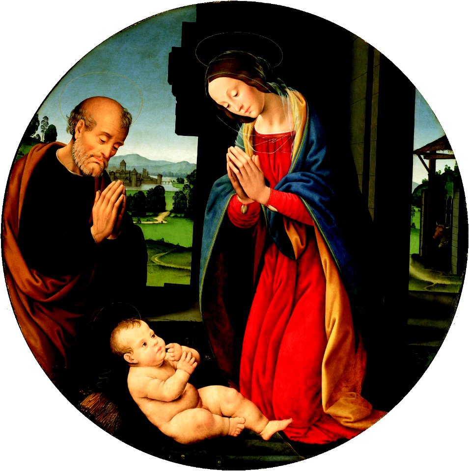 Lorenzo di Credi - L'adorazione di Cristo (c.1510)