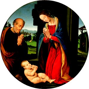 Lorenzo di Credi - L'adorazione di Cristo (c.1510)