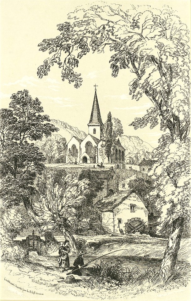 Crickhowel Church from the Bibyll Meadow